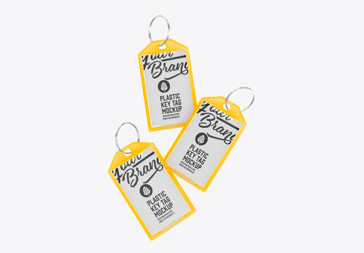 Plastic Key Tag Mockup