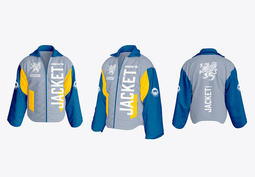 Full Zip Casual Jacket Mockup