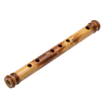 Traditional bamboo flute with six finger holes