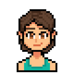 Fototapeta premium pixel art of a person avatar profile