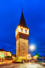 Fototapeta premium Mangturm in Lindau old town in Bavaria, Germany
