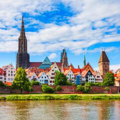 Naklejka premium Ulm Minster Church in Ulm town, Germany