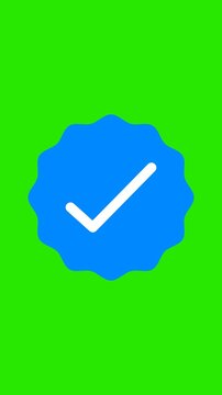 Check mark animation in flat and modern style on green background. Full HD. 4K