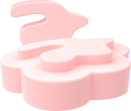 3D shape product display podium from above perspective