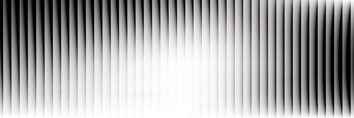 Transparent corrugated plastic ribbed glass background with abstract line patterns. 3D gradient light effects for retail windows or architectural panels. © ifon
