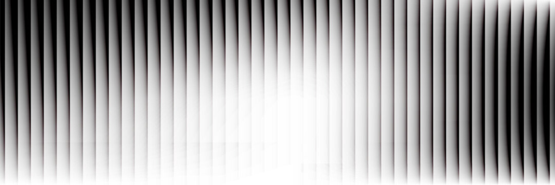 Transparent corrugated plastic ribbed glass background with abstract line patterns. 3D gradient light effects for retail windows or architectural panels.