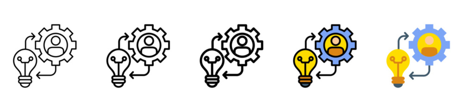Skills Icon With Differences and Colors Style Illustration