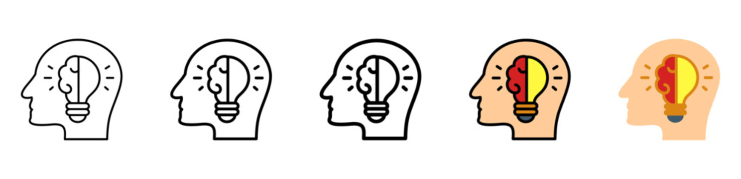 Aptitude Icon With Differences and Colors Style Illustration