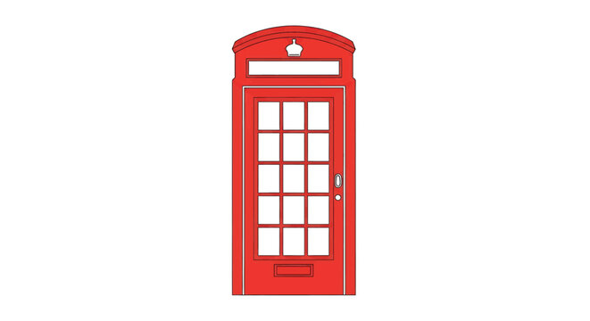 Icon of a classic british red telephone booth