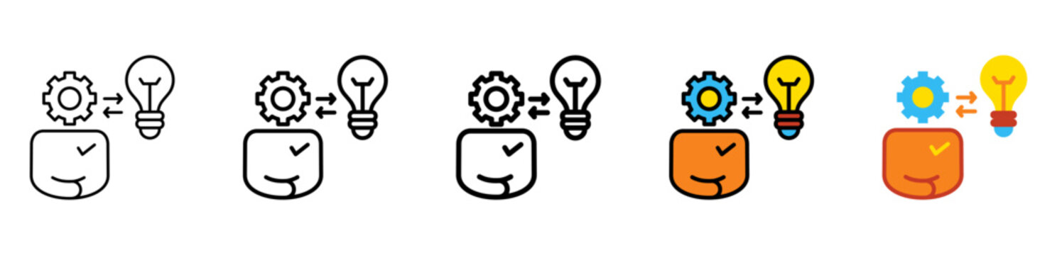 Specialist Icon With Differences and Colors Style Illustration