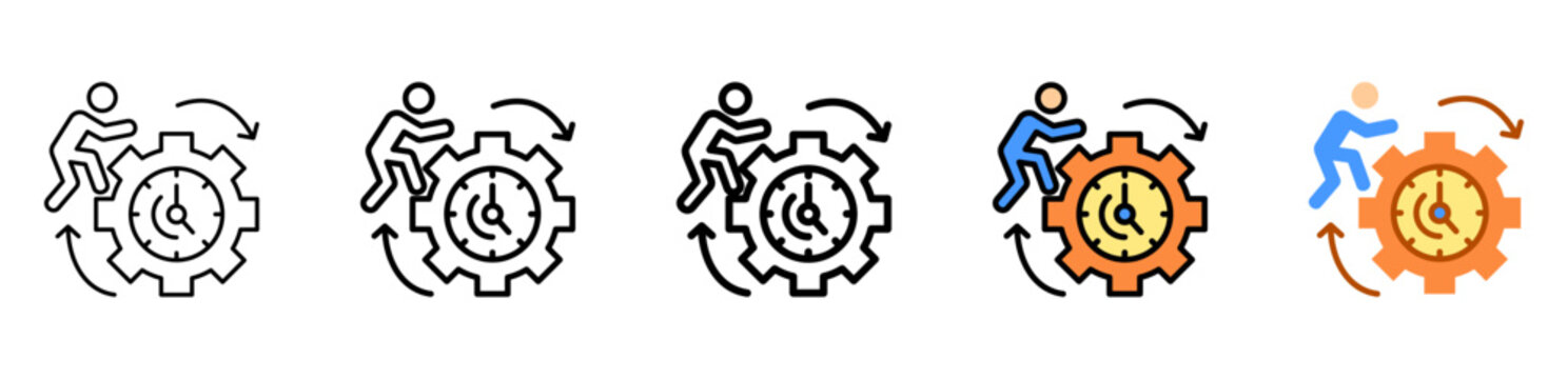 Consistency Icon With Differences and Colors Style Illustration