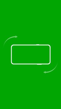 Phone Rotation Animation for Mobile Device on green background. Full HD. 4K