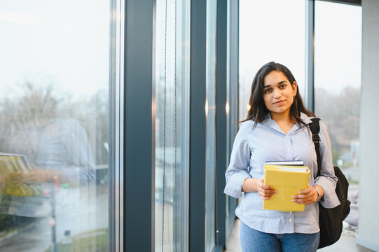 Indian student preparing for university education and learning