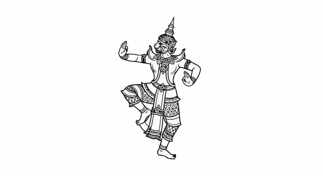 Traditional dancer in elaborate costume and headdress