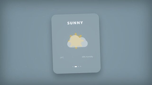 Weather forecast mobile app icons.