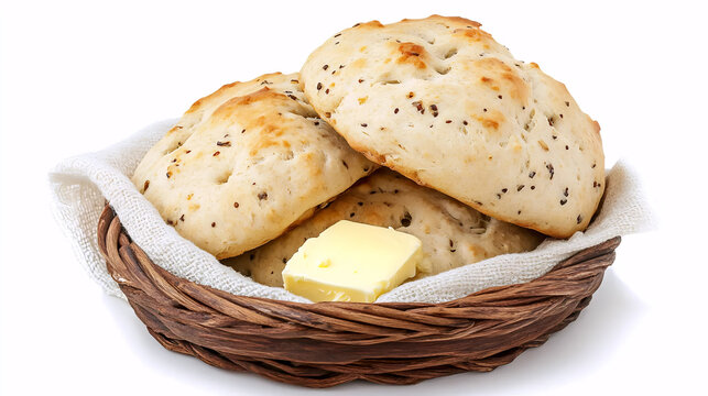 Rustic Homemade Bannock with Butter