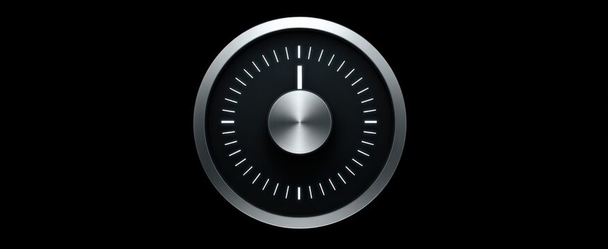 Dial adjusted to a minimal setting conveying the essence of low level intensity.