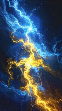 A vibrant, abstract depiction of electric discharges