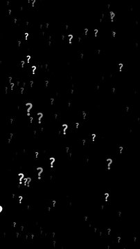 Question mark background animation with blink question marks. who, why, where, how, what Full Hd. 4K