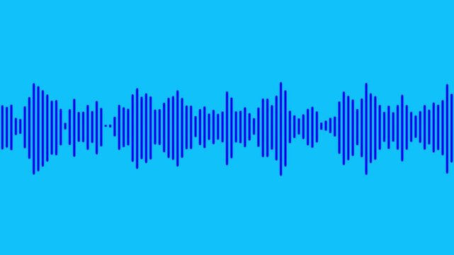 Abstract audio sound visualiser wave spectrum animation on green background. white line audio wave visualisation voice record effect for overlay. audio sound wave spectrum concept,