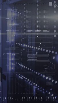 Vertical video: Status label starting helix markers across HUD while bars pulsing to show IT status