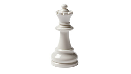 Grey Ceramic Chess Queen Piece with Small Knob on Top © Lubos