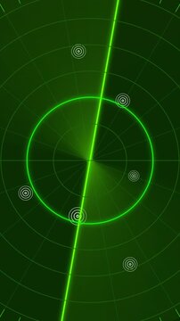 Digital Radar monitor searching. Full HD. 4K