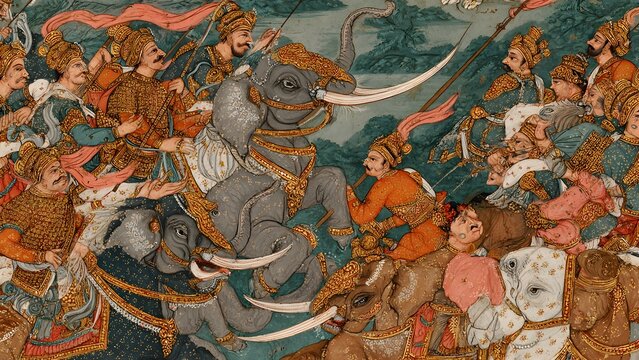 mughal_battle_scene_miniature_with_armored_cavalry (3)