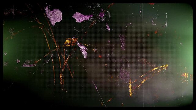 Flickering noisy grunge style film effect overlay loop.
