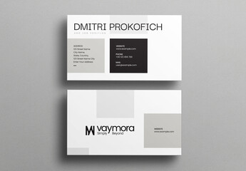 Minimal Business Card Template Clean Corporate Identity Branding Design