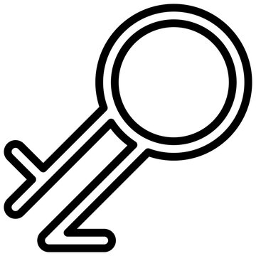 Intergender symbol. Editable stroke vector icon.
