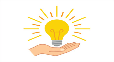 Bright idea innovation creativity and conceptual thinking illustrated with icons © Vactor media 