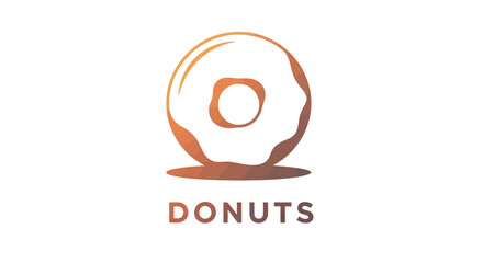 Obraz premium Delicious Donut Logo - A Sweet Treat for Dessert Lovers.