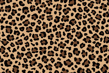 Fashion dark brown leopard seamless pattern. Vector © Glitter_Klo