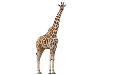 Tall Spotted Giraffe Standing Profile View © Elvin