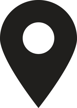Location pin icon black color