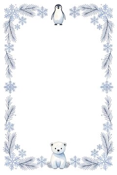 Minimalist watercolor animal & floral decorative border frames for kdp