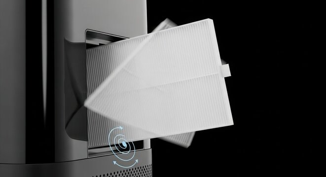 Close-up of electronic device with white paper insert for notifications. Electronic device features intuitive design for ease of use. Concept of modern technology and user-friendly interface.