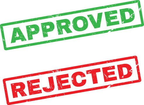 Approved and rejected rubber stamps