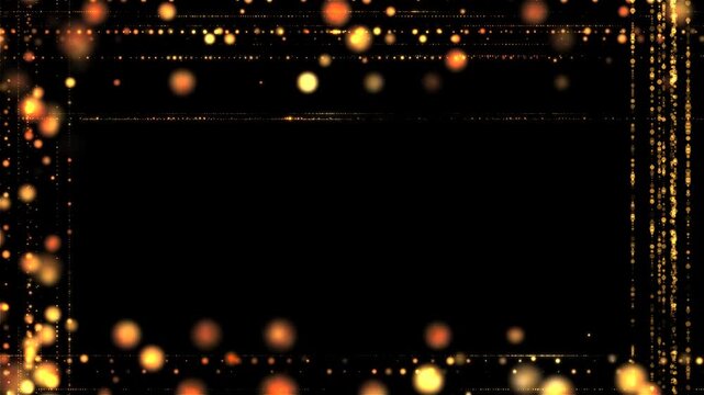 Golden Royal Particles, Gold Dots, Looped Alpha Channel Background V03