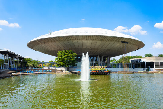 Evoluon Next Nature Museum in Eindhoven city, Netherlands