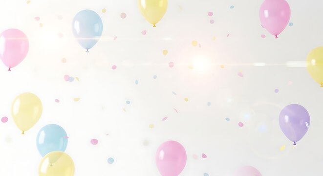 Colorful balloons floating in air.