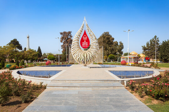 Central Park in Kulob city in southern Tajikistan