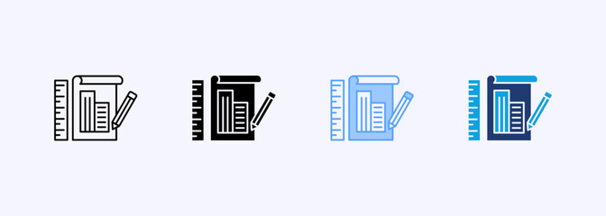 Fototapeta premium Design Icon Set Multistyle Various Collection Element For Design