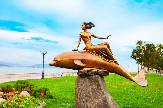 Girl on Dolphin sculpture, Novorossiysk
