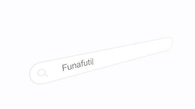 Typing Funafuti Into A Search Engine - Close Up