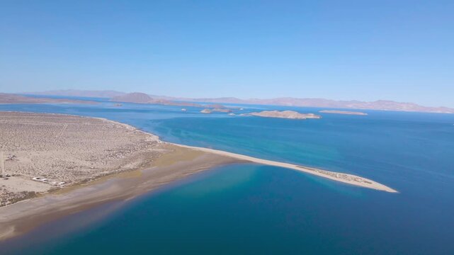 Aerial view of Bah&iacute;a de los &Aacute;ngeles beach