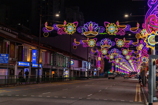 Various views of Little India in Singapore 