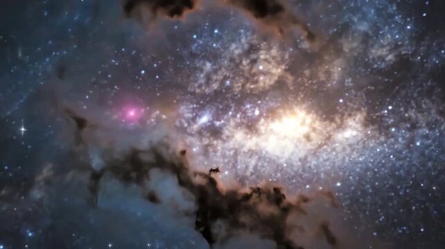 Cosmic vista of stars and nebulas in the vast expanse of deep space