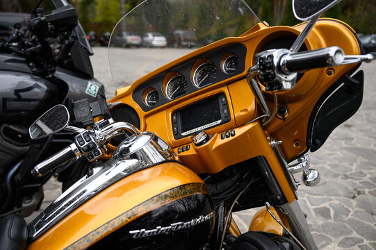 Poltava, Ukraine - 19.04.2026 Harley-Davidson motorcycle rally in Poltava, Ukraine